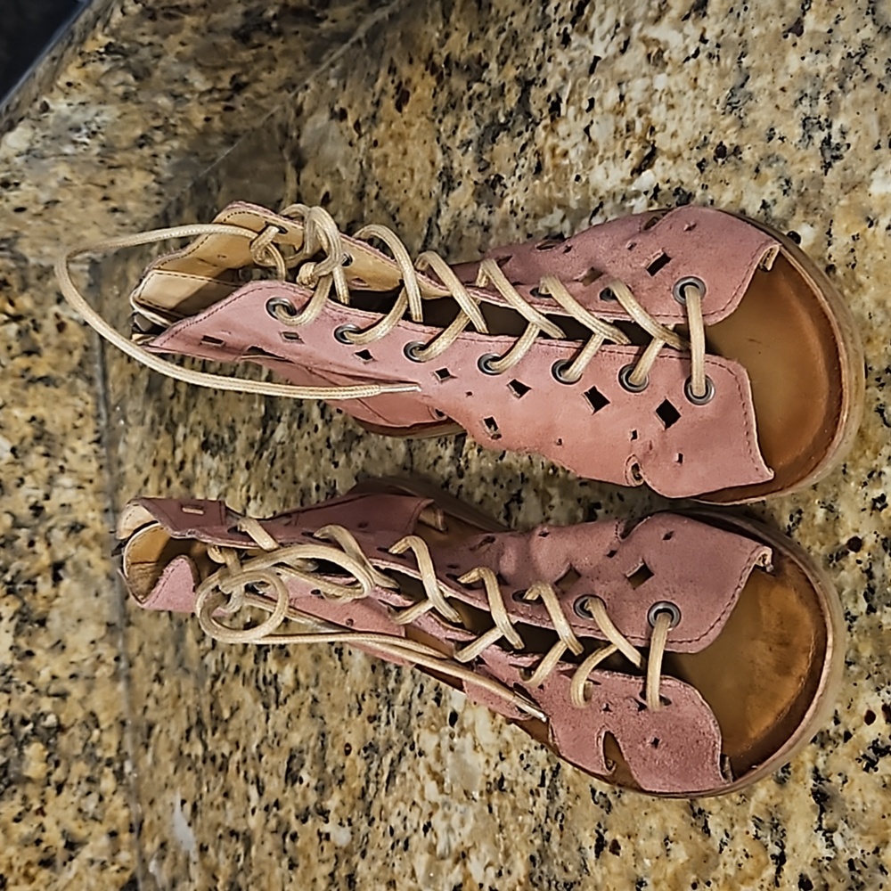 Miz Mooz Florence leather gladiator sandals.